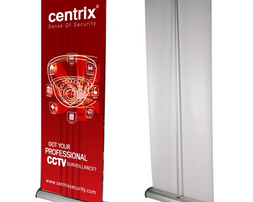 Banner in Roll Up Stand